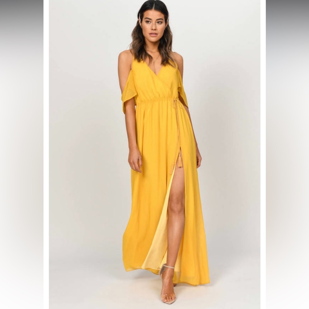 Marigold Off the Shoulder Maxi Dress